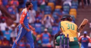 টি-টোয়েন্টি বিশ্বকাপের ফাইনালে ভারতের দেওয়া ১৭৭ রানের টার্গেট পেল দক্ষিণ আফ্রিকা।