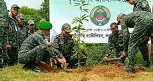 আনসার ব্যাটালিয়নের বৃক্ষরোপণ খাগড়াছড়িতে