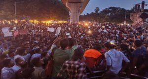 শাহবাগে নিরাপত্তার দাবিতে সনাতন ধর্মীয় বিক্ষোভ