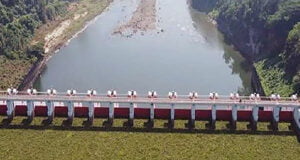 কাপ্তাই বাঁধের জলকপাট গেটগুলো বন্ধ করা হলো ।