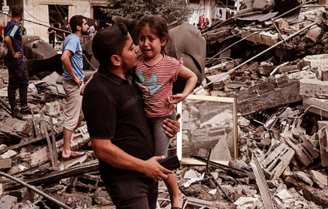 গাজায় ইসরায়েলি বর্বর হামলা