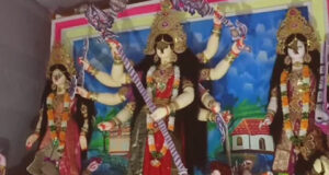 রাজবাড়ীতে মন্দিরে ঢুকে দুর্গাপূজা মণ্ডপের প্রতিমা ভাঙচুর