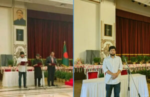 বঙ্গভবনের দরবার হল থেকে সরিয়ে ফেলা হলো শেখ মুজিবের রহমানের ছবি