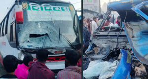 টাঙ্গাইলের মধুপুরে বাস-পিকআপ সংঘর্ষে ৪ জন নিহত