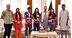 সাফ চ্যাম্পিয়ন বাংলাদেশ নারী ফুটবল দলকে সংবর্ধনা দিলেন প্রধান উপদেষ্টা