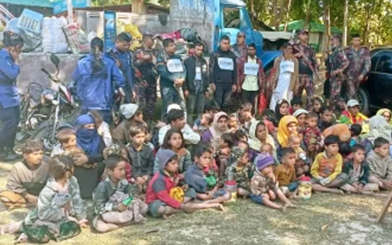বাংলাদেশে অনুপ্রবেশকালে শিশুসহ ৩৮ রোহিঙ্গা আটক