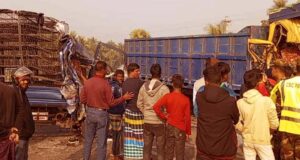 নড়াইলে ট্রাক-পিকআপ সংঘর্ষ, প্রাণ গেল চালকের