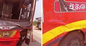 বরগুনায় বাস-মাহেন্দ্র-মোটরসাইকেলের ত্রি-মুখী সংঘর্ষে নিহত ৩