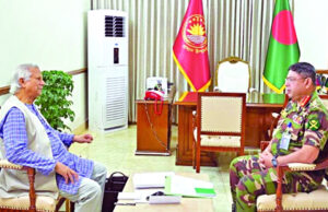 প্রধান উপদেষ্টার সাথে সেনাপ্রধানের সাক্ষাৎ