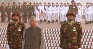 জাতীয় স্মৃতিসৌধে প্রধান উপদেষ্টার শ্রদ্ধা