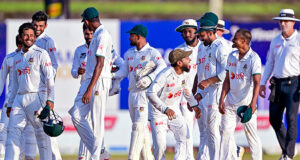 বৃষ্টির কারণে খেলা ব্যাহত হওয়ার পর শ্রীলঙ্কার সাথে প্রথম টেস্ট ড্র করেছে বাংলাদেশ।