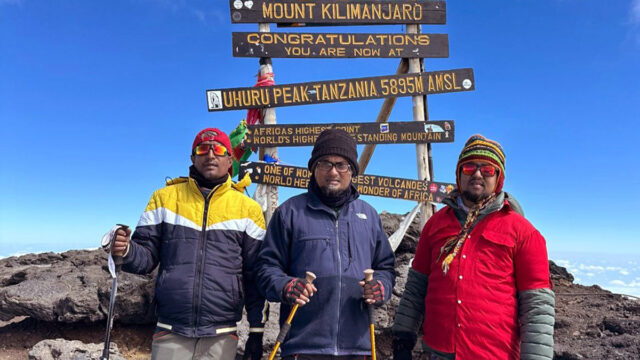 Bangladeshi trekkers, including six women