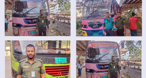 রাজধানীতে কালো ধোঁয়া নির্গত সাতটি বাস আটক করেছে বিআরটিএ